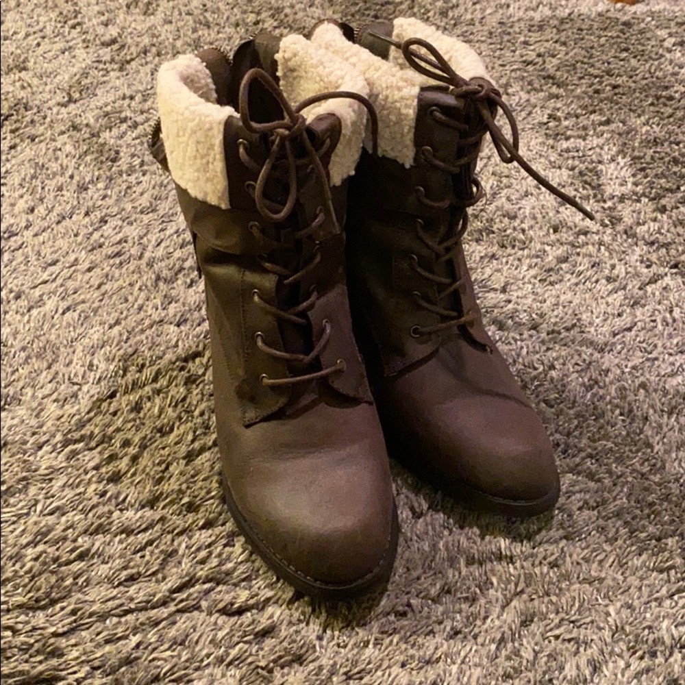 Brown Boot 3" Heel